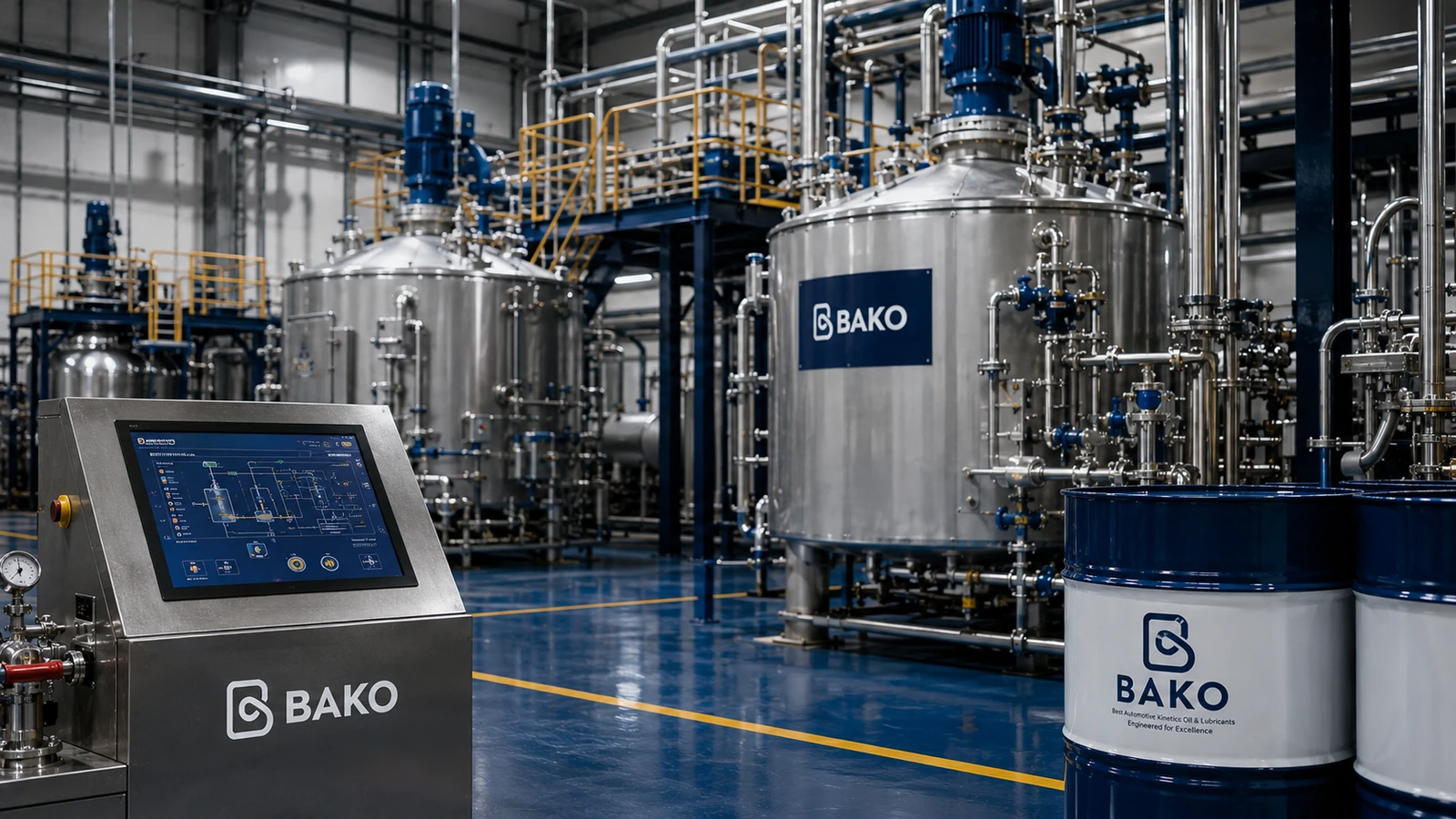 Controlled lubricant blending vessels