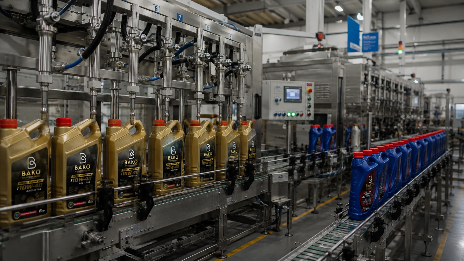 Finished lubricant filling operation